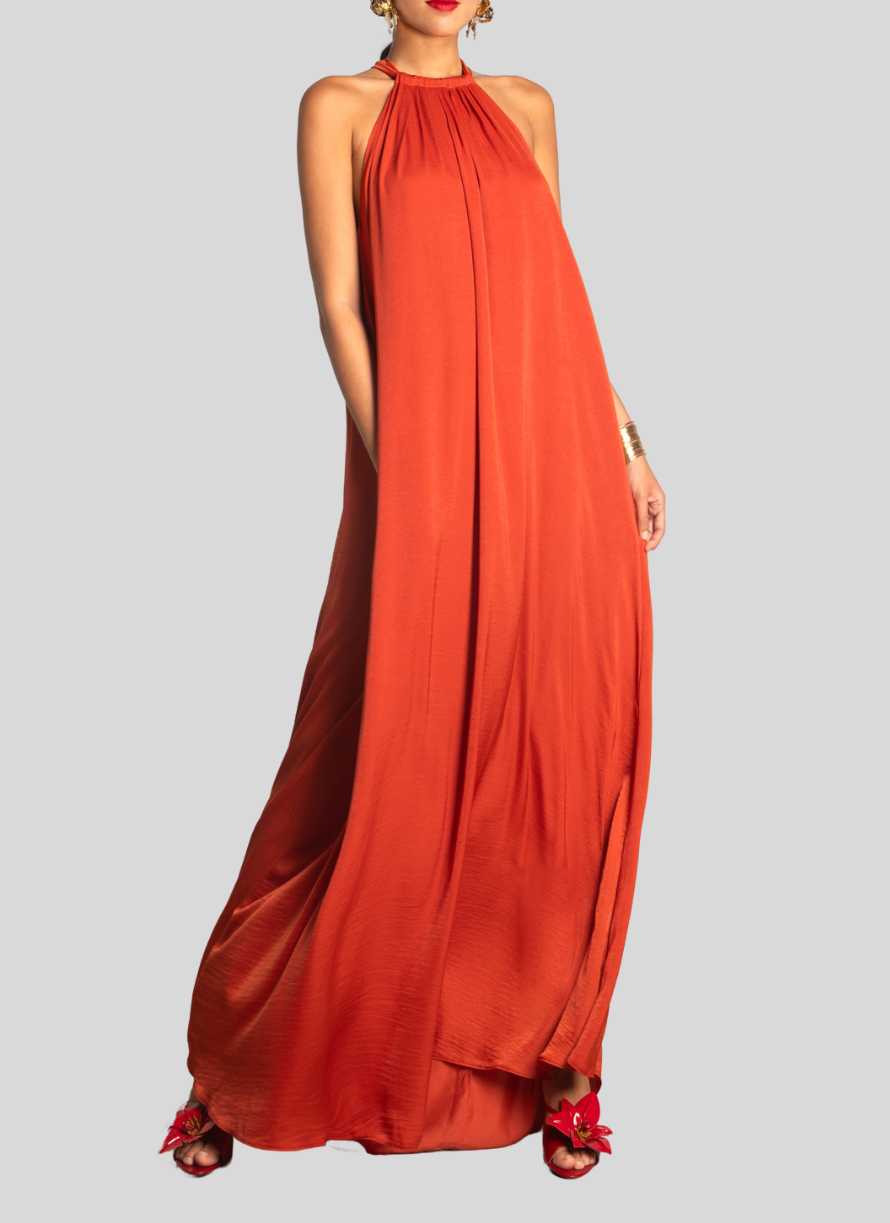 VESTIDO CUELLO HALTER MOUTAKI