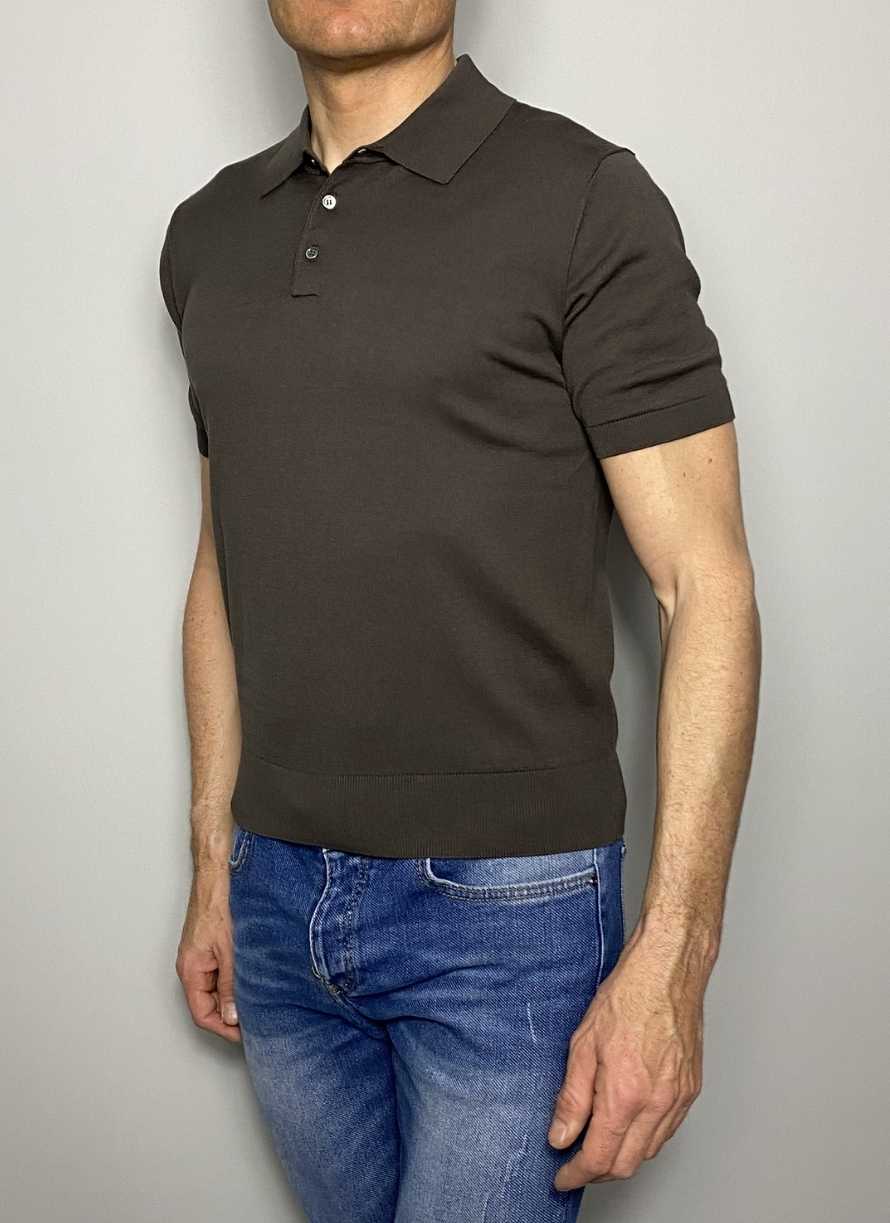 Polo manga corta de seda y algodón CC CORNELIANI