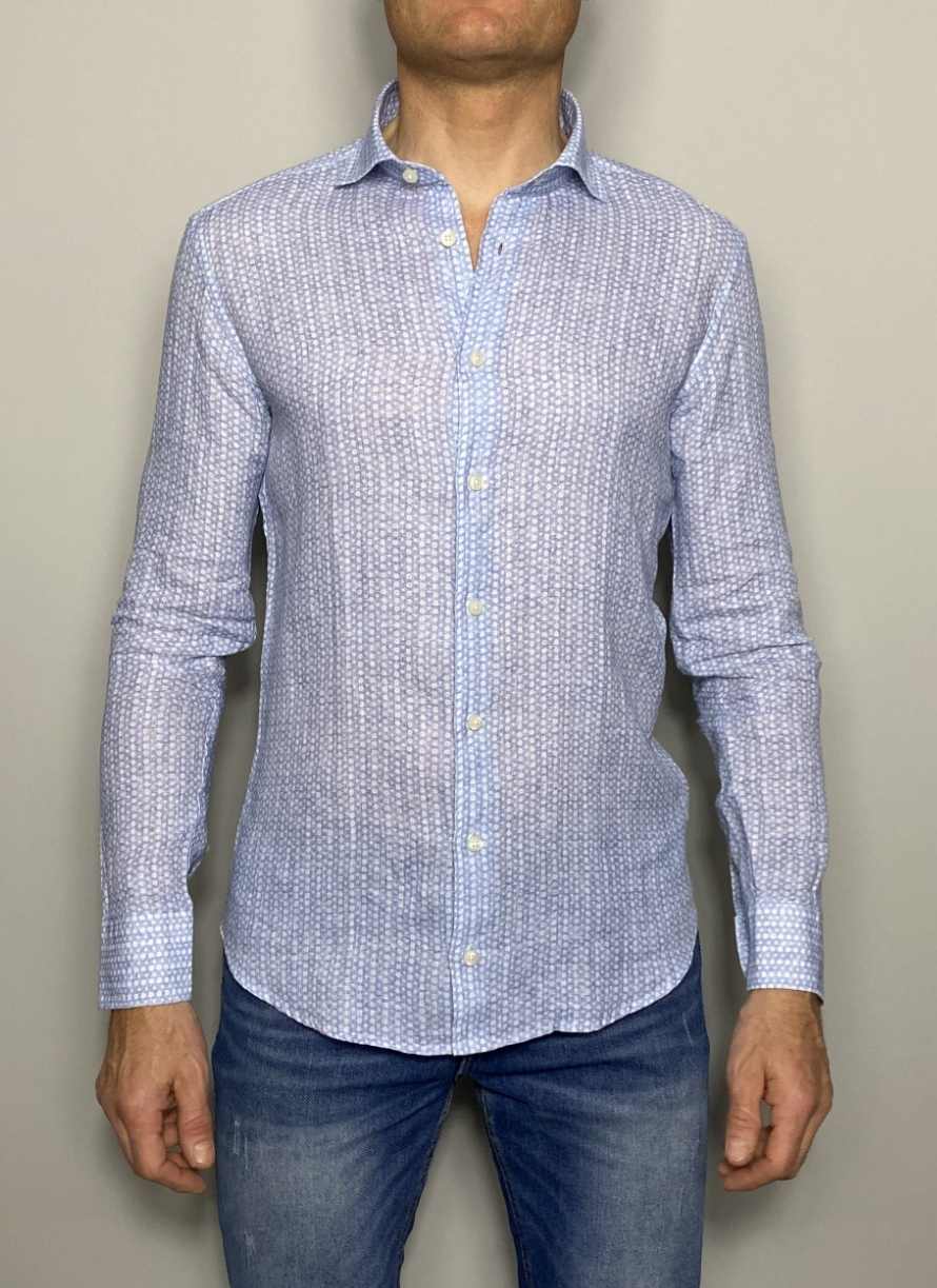 Camisa de lino manga larga BASTONCINO