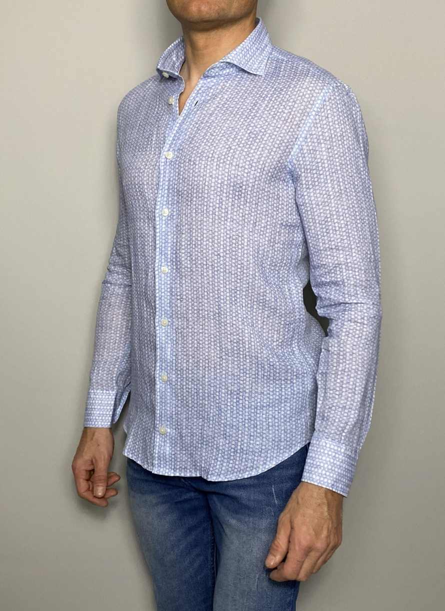Camisa de lino manga larga BASTONCINO