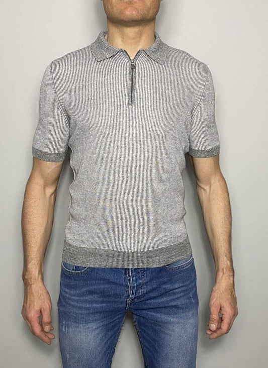 Polo manga corta de lino y algodón GRAN SASSO