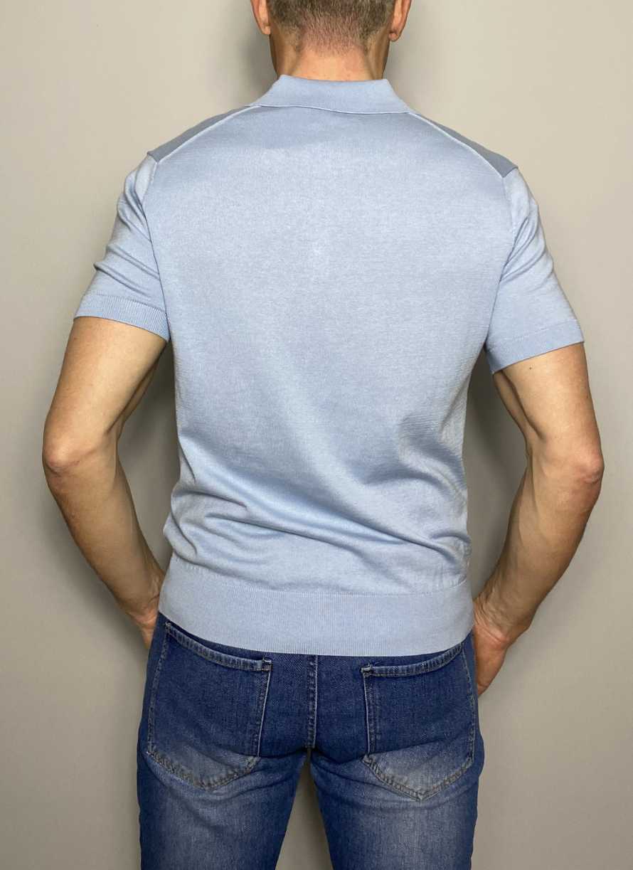 Polo manga corta de seda y algodón CC CORNELIANI