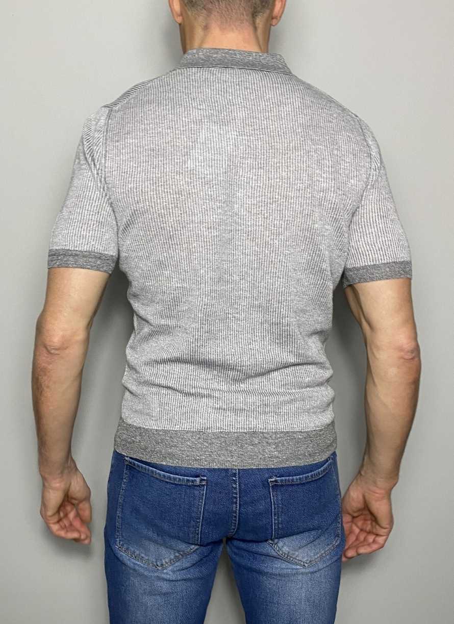 Polo manga corta de lino y algodón GRAN SASSO