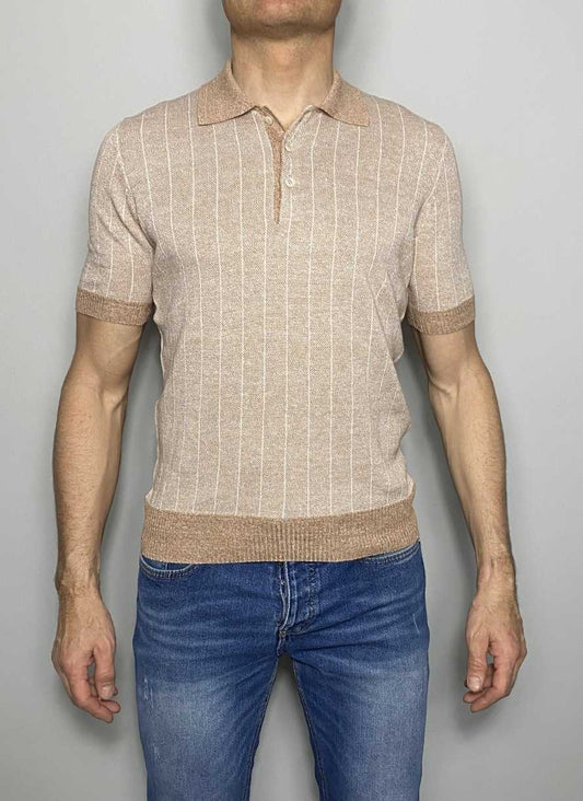 Polo manga corta de lino y algodón GRAN SASSO