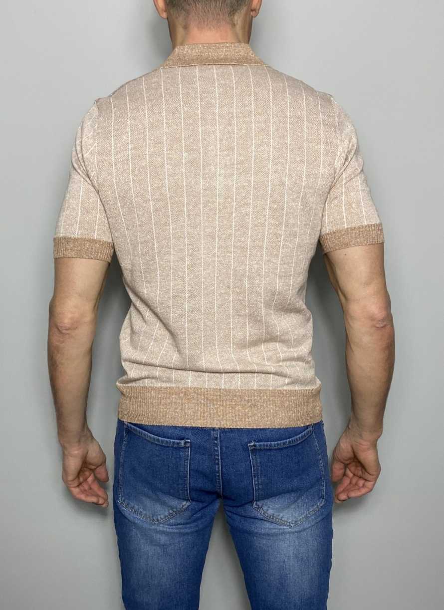 Polo manga corta de lino y algodón GRAN SASSO