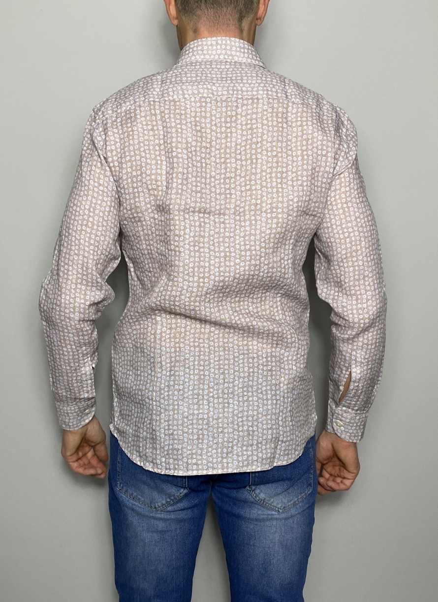 Camisa de lino manga larga BASTONCINO