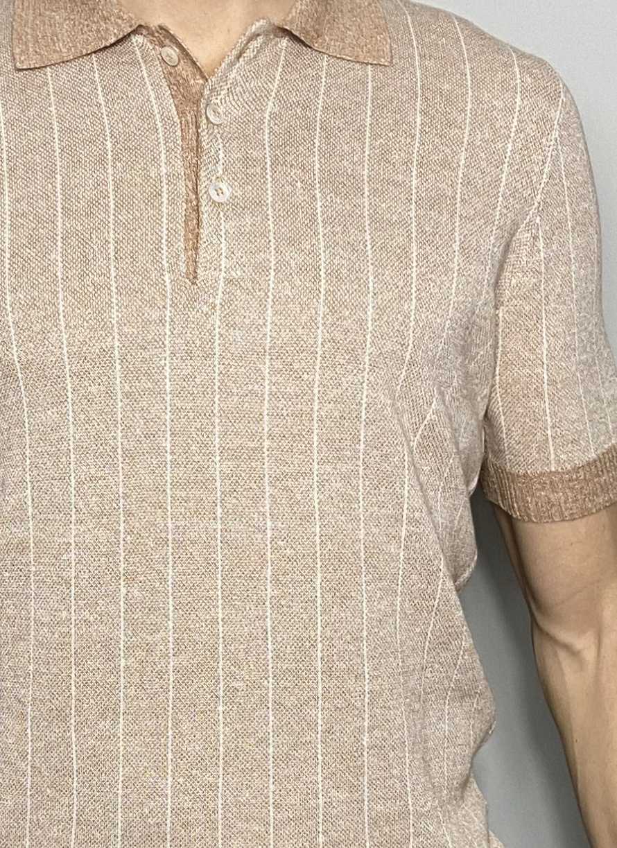 Polo manga corta de lino y algodón GRAN SASSO