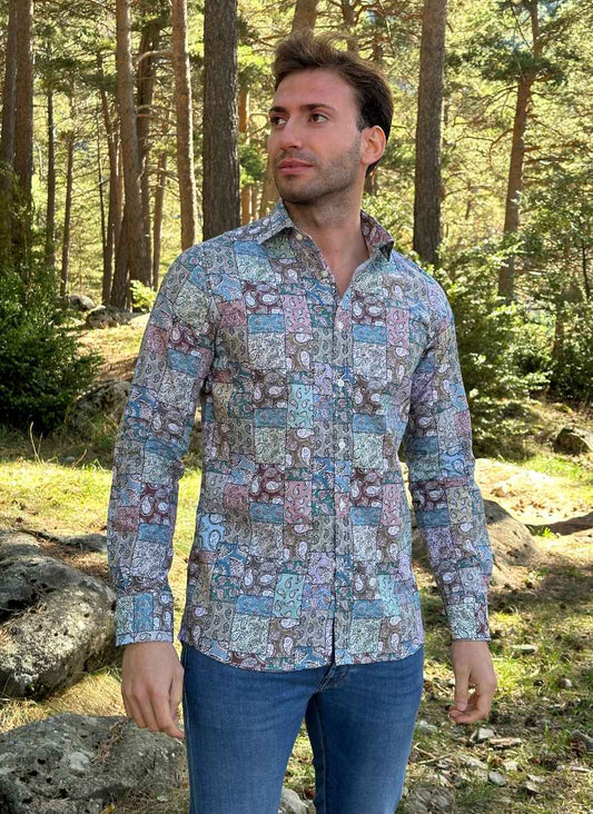 Camisa ALTEMFLOWER  multicolor parches