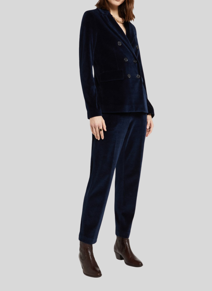 TRAJE OTTOD'AME TERCIOPELO CRUZADO MARINO